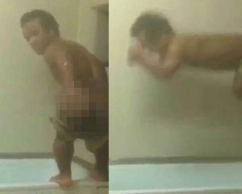 prisonnier nain saute dans sa baignoire